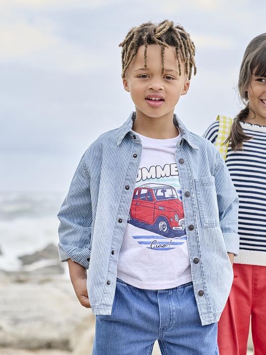 Actual product image Vertbaudet Kinder T-Shirt mit Reliefprint (86)