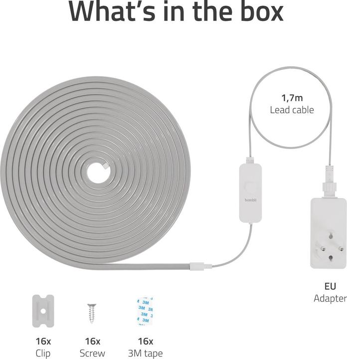 Produktbild Hombli LED Streifen (Blau, Grün, RGB, Rot, 500 cm, Indoor, Outdoor)