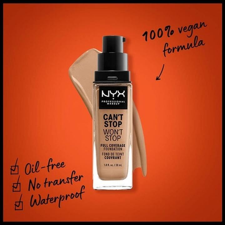 Actual product image NYX Professional Make-Up Can't Stop Won't Stop - Full Coverage Foundation Natural Buff (Natural Buff)