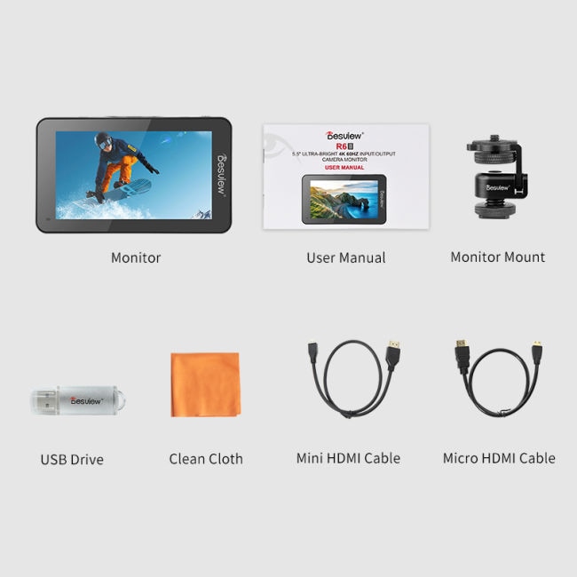 Actual product image Desview R6II 5.5 inch on-camera monitor (5.50", Full HD)