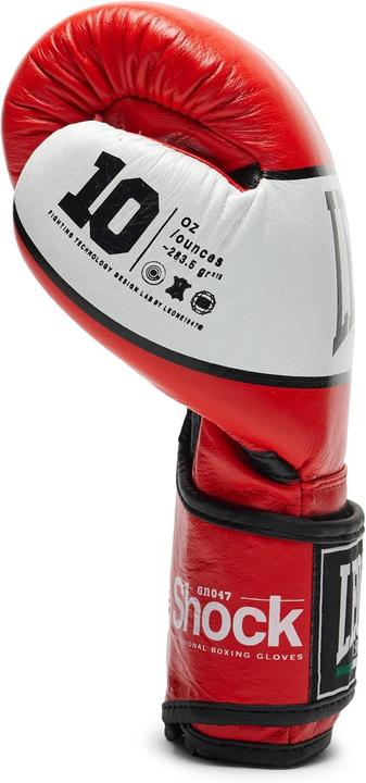 Actual product image Leone Boxing Glove Shock Red GN047 (14 OZ, One size)