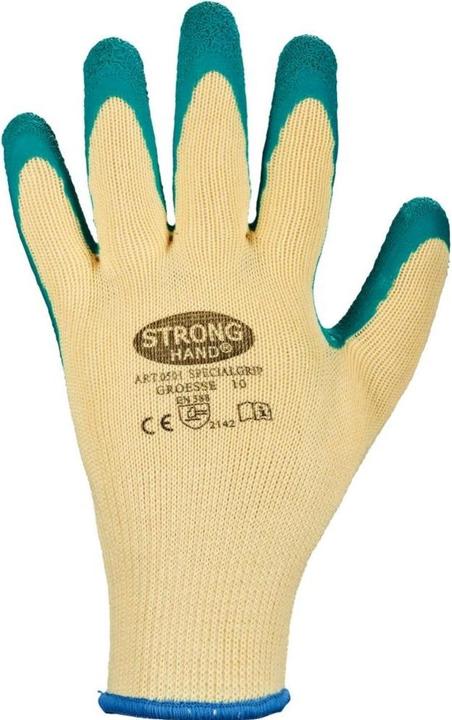 Stronghand Gloves SpecialGrip, rubber, size 8, green (8)