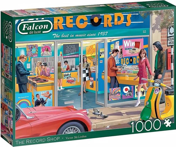 Actual product image Jumbo Falcon jigsaw puzzle - The record shop, 1000 pieces. (1000 pieces)