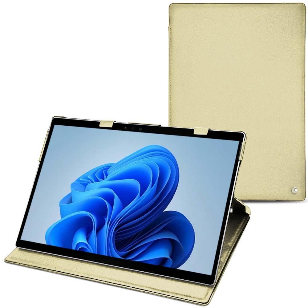 Noreve Lederschutzhülle vertikal (Microsoft Surface Pro 8), Tablet Hülle, Beige