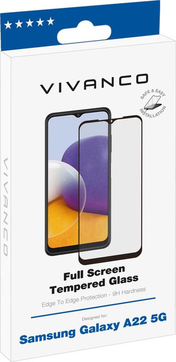 Produktbild Vivanco 2.5D FullScreen Displayschutzglas Samsung Galaxy, A22 5G (1 Stk., Samsung Galaxy A22 5G)