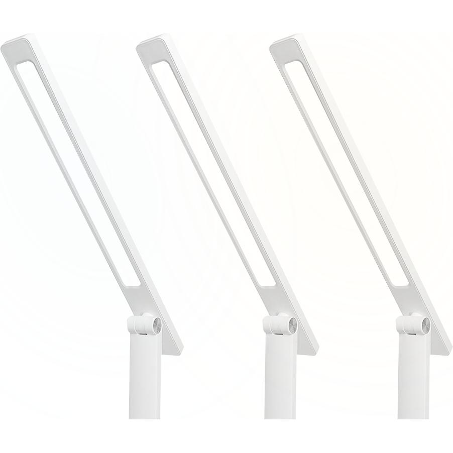 Lasmex, Tischlampe, LED-Schreibtischlampe 10W, 3000/4500/6000K, Induktionsladung, Touch Control, Dimmer, weiss, LTC