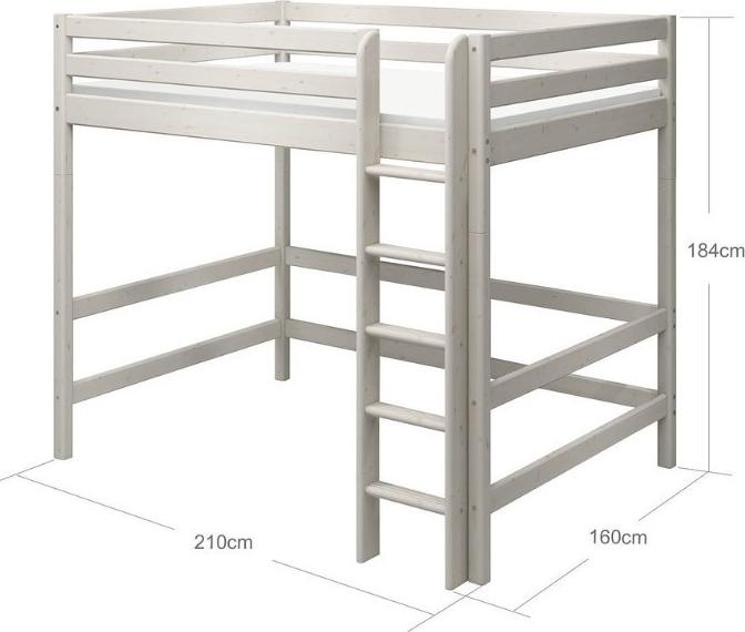 Produktbild Flexa Hochbett Classic 140 mit gerader Leiter (140 x 200 cm)