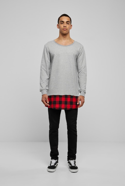 Produktbild Urban Classics Long Flanell Bottom Open Edge Crewneck (L)