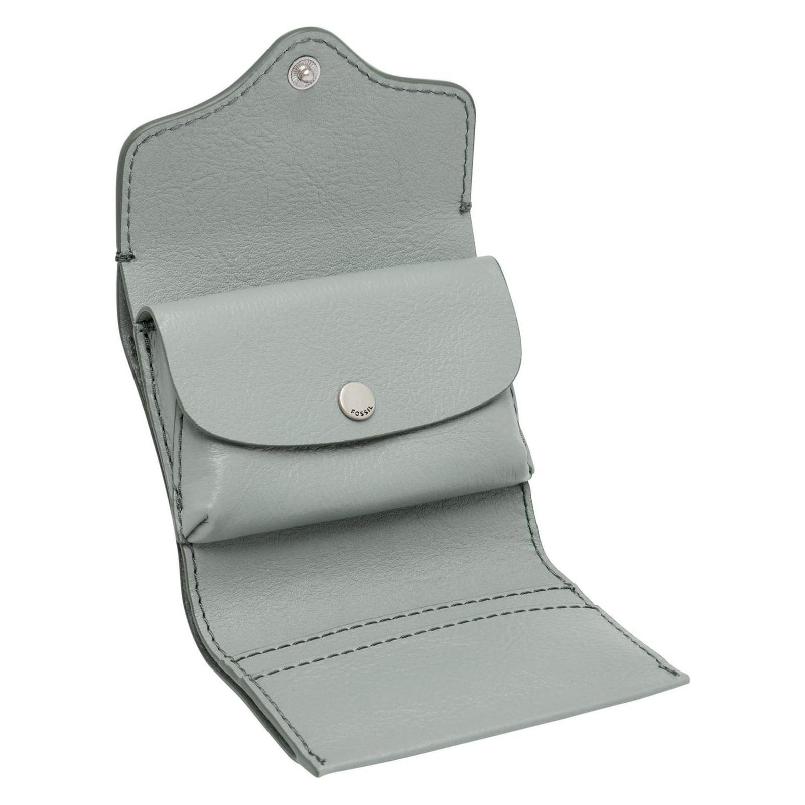 Fossil, Damen, Portemonnaie, Heritage Geldbörse Leder 10 Cm, Blau