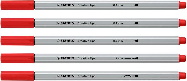 Produktbild STABILO Creative Tips (Karmin, Gelb, Ultramarin, Schwarz, Hellgrau, Grün, 30 x)