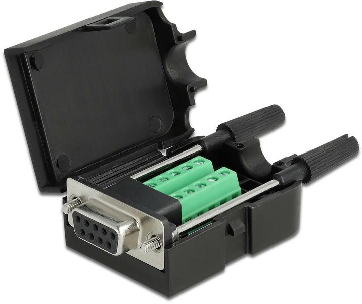 Actual product image Delock Adapter DB9 - terminal block socket, with housing (Sub-D 9, 5.18 cm)