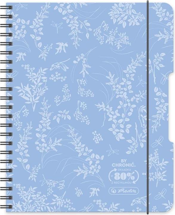 Actual product image Herlitz Spiralnotizbuch A5/80K kariert blau (2 Stk) (A5, Checked, Hardcover)