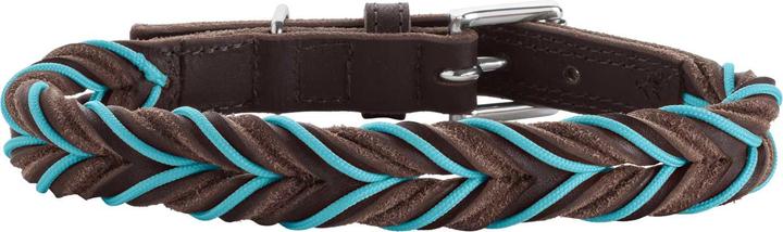 Produktbild Hunter Dogcollar Solid Education Cord M (55), dark brown/turquoise - (69323) (M, Hund, Hundesport)