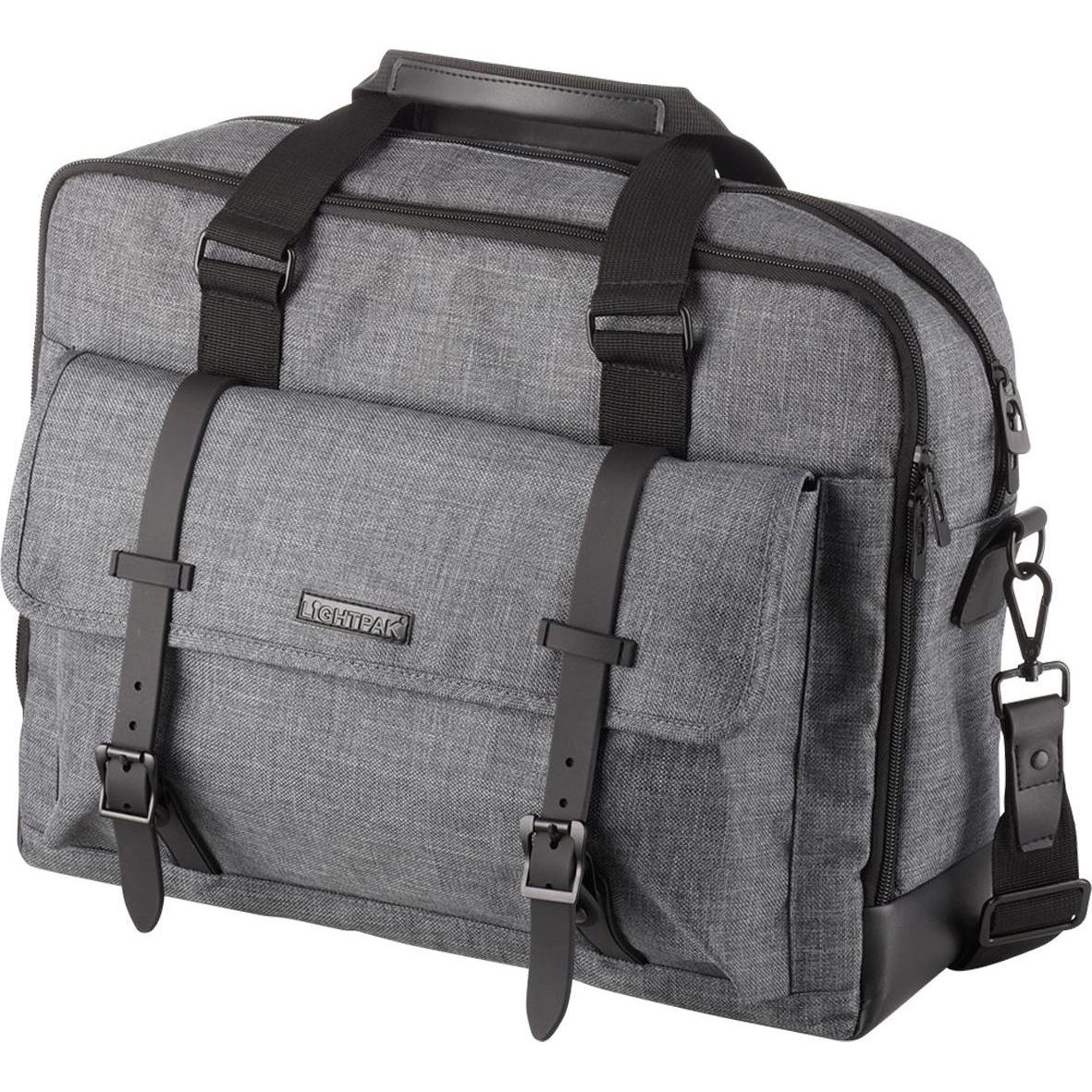 Lightpak Notebook-Tasche "TWYX", Polyester, grau abnehmbarer Schultertrageriemen, Tragegriff, Organizerfach (15.60", Uni...