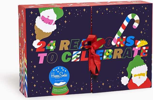 Actual product image Happy Socks 24 Days of Holiday Socks Advent Calendar (pack of 24, 41 - 46)