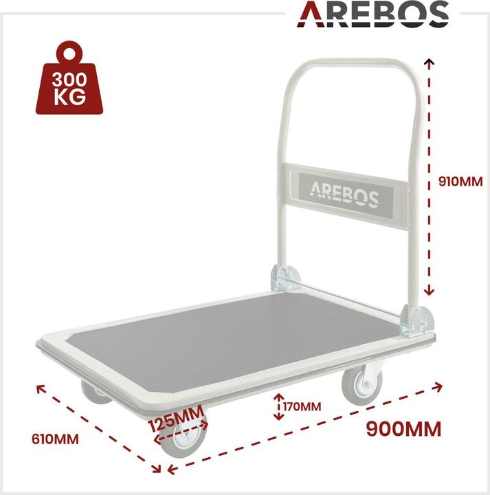 Produktbild Arebos Plattformwagen (300 kg)