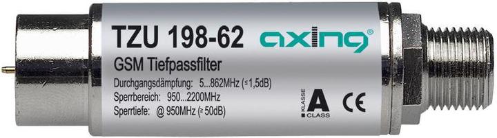 Produktbild Axing DVB-T-Tiefpassfilter TZU 198-62 5862 MHz F-Stecker