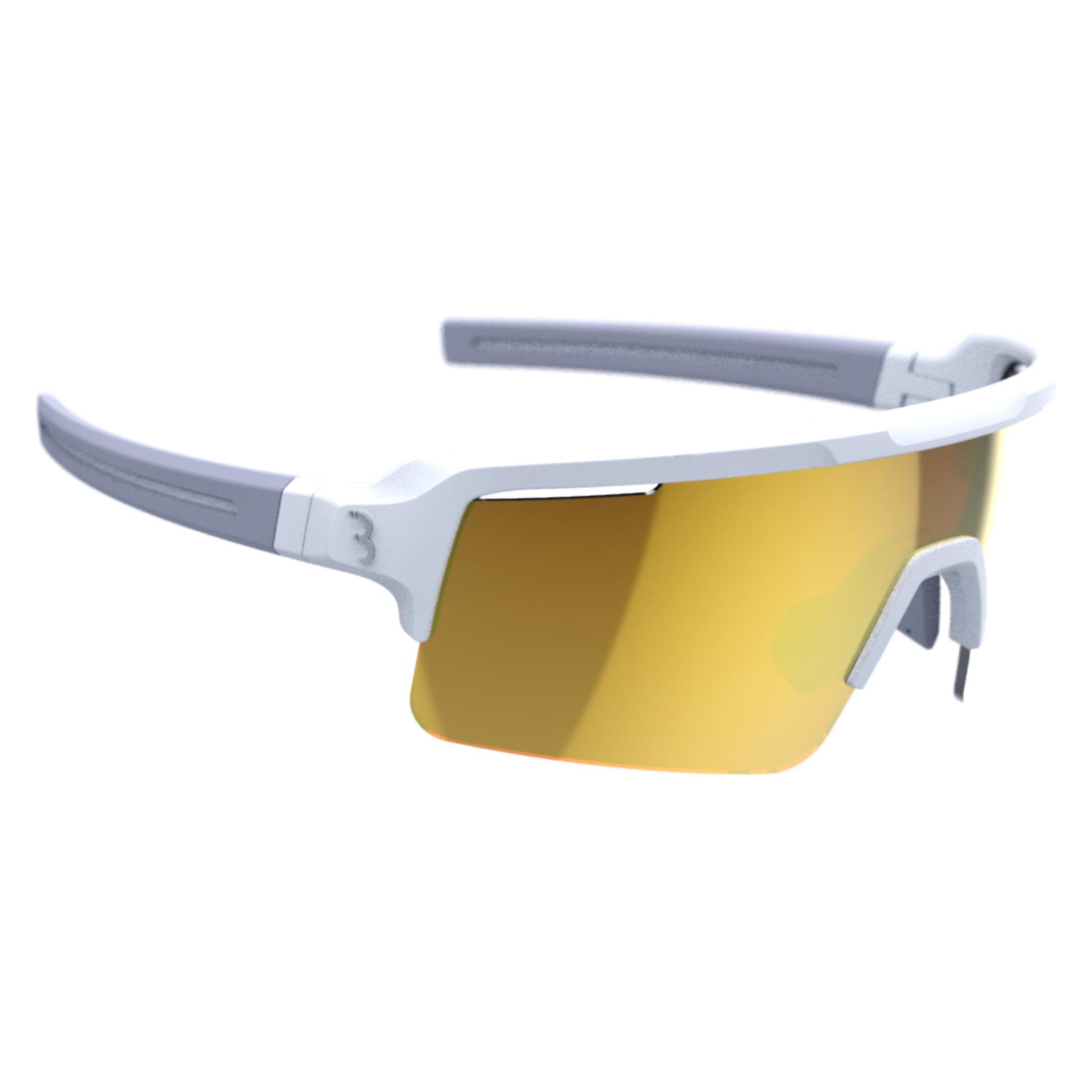 Bbb, Damen, Sportbrille, Fuse Glas Mlc Orange/Rahmen Weiss Matt (White Matt, Mlc Orange), Orange