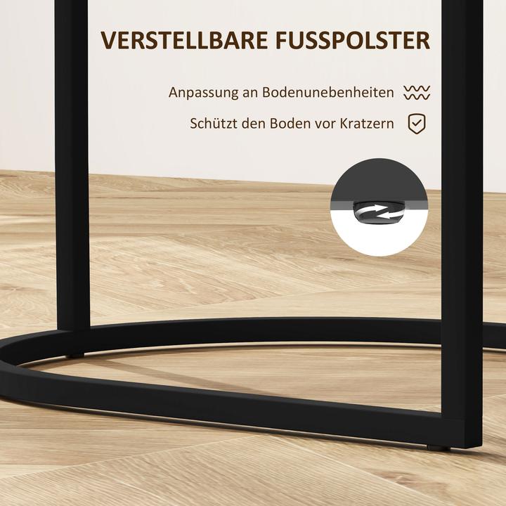 Image du produit Homcom Couchtisch Set MDF, Stahl Braun