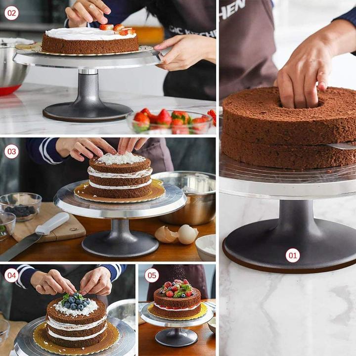 Actual product image Yizish Cake plate Rotatable