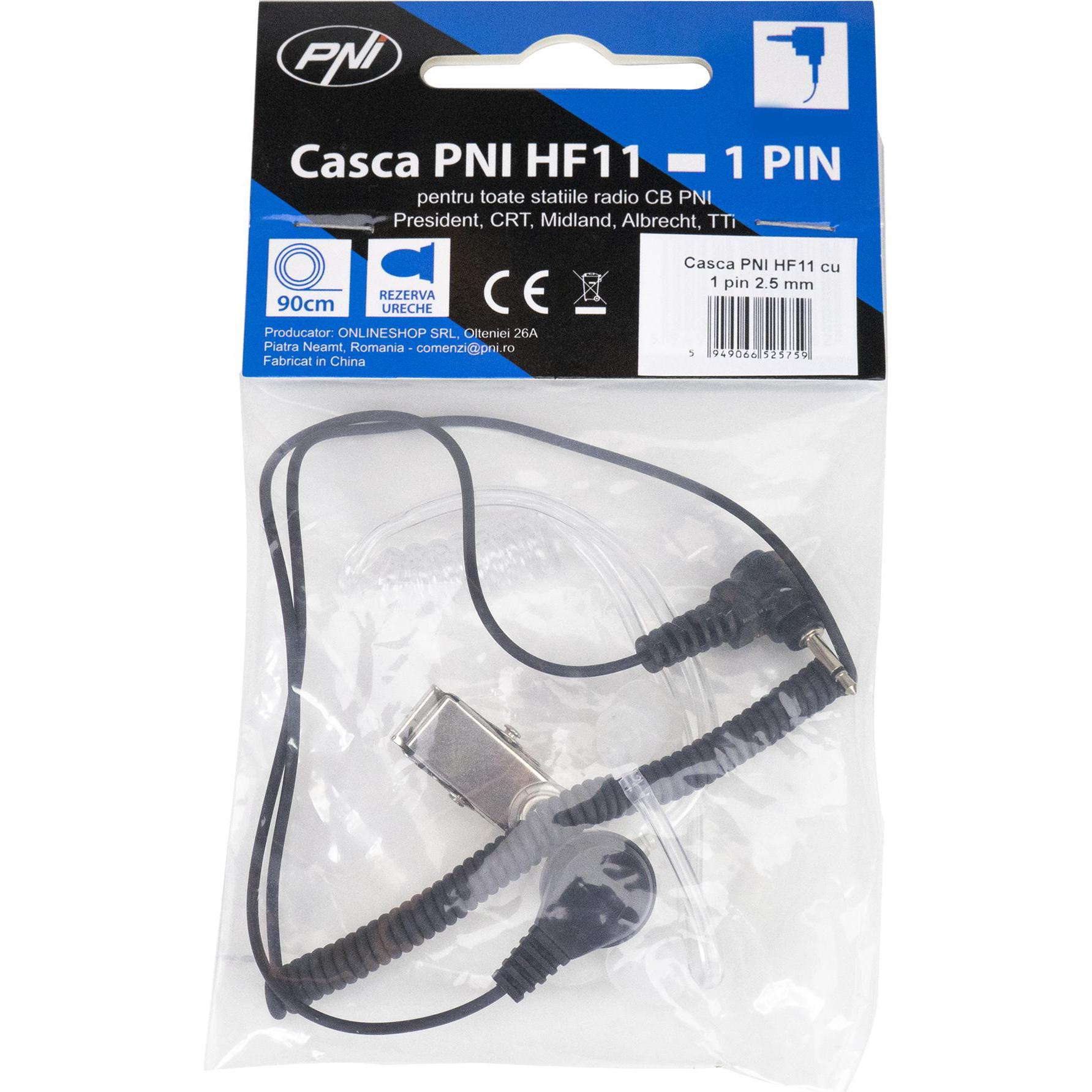 PNI HF11 Headset mit 1 Pin 2,5 mm, Akustikrohr, für alle Funkgeräte, Walkie-Talkie Zubehör
