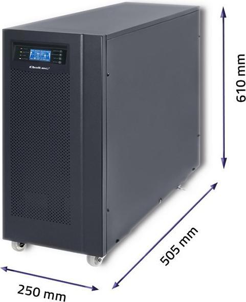 Actual product image Qoltec Pure Sine Wave 53044 (8000 W, Online double converter UPS)