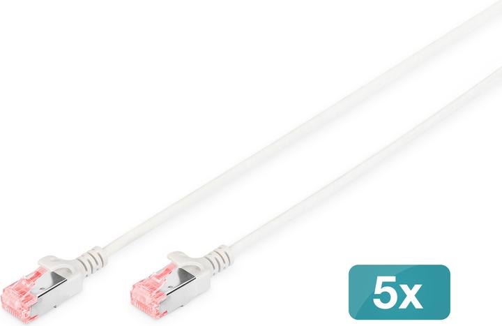 Produktbild Digitus CAT 6 U/FTP Slim Patchkabel, 5 Stück (U/FTP, CAT6, 10 m)