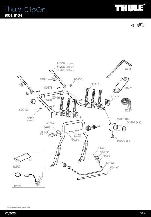 Actual product image Thule ClipOn 9103