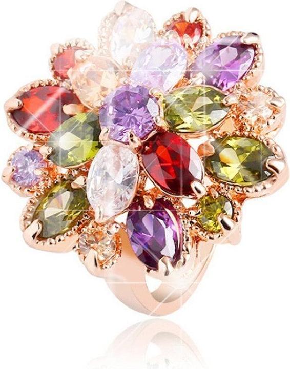 Produktbild Hermex vergoldeter Ring mit Topas Zirkonia - Gr. 59 / Size 9 (9)