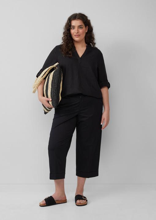 Produktbild S.Oliver Hose High-Rise-Culotte aus Baumwollstretch mit Bügelfalten (48)