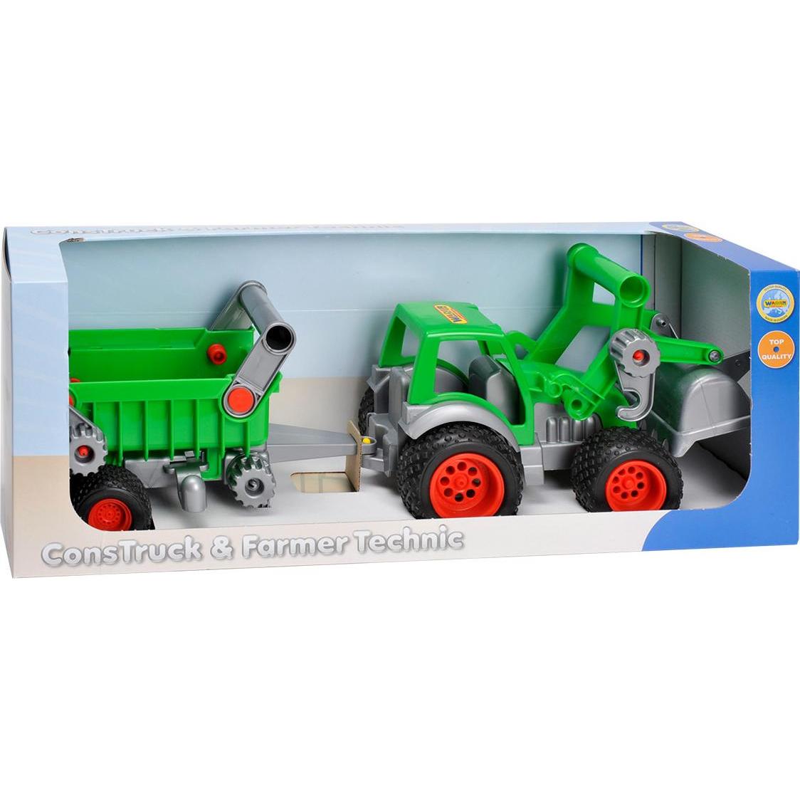 Thumbnail - Wader Traktor mit Frontlader und Anhänger