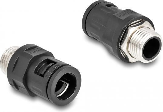 Actual product image Delock Hose fitting with brass external thread M16 black 2 pieces
