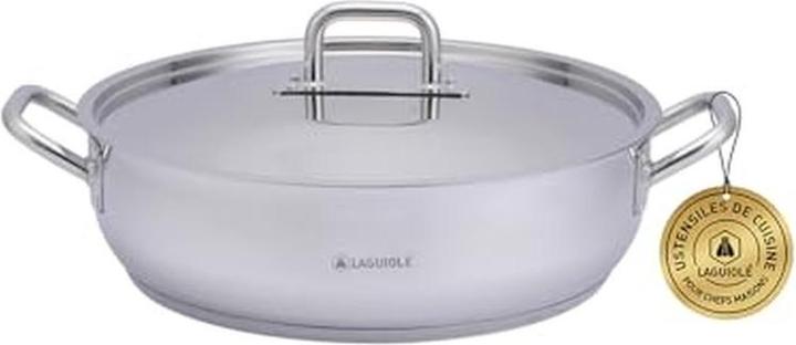 Laguiole Sautoir pour toutes sources de chaleur, y compris induction et four jusqu'à 230°C (Poêle à frire, Acier inoxydable)