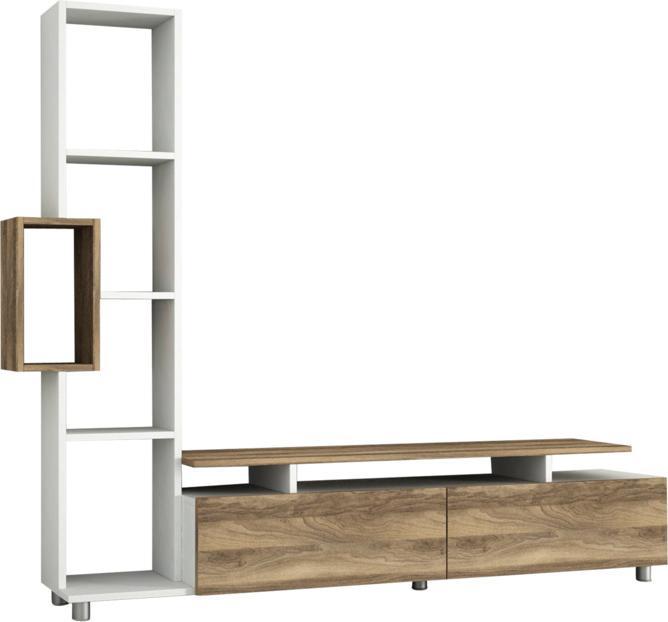White, Walnut coloured