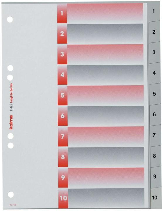 Actual product image Kolma Register A5 high superstrong 1-10 10-piece grey
