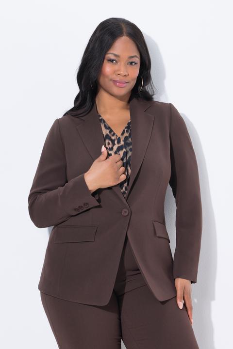Produktbild Ulla Popken Blazer, Acetat, Reverskragen, Knopfverschluss (52)