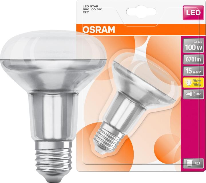 Actual product image Osram Star R80 (E27, 670 lm, 1 x)