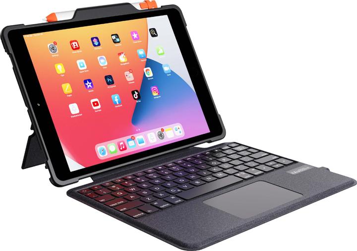 Deqster Rugged Keyboard Folio (DE, iPad 2021 (9th Gen), iPad 2019 (7th gene), iPad 2020 (8. Gen))