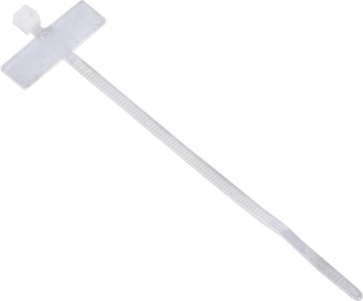 Actual product image Hama Cable ties with labelling field, 98 mm, natural, 25 pieces (Plastic cable ties, 100 mm, 25 pcs.)
