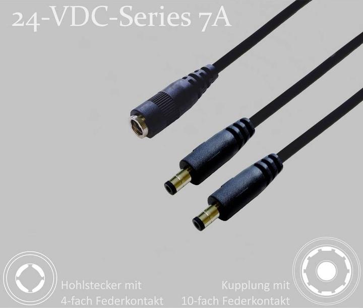 Actual product image BKL Electronic 075918 DC distributor low-voltage plug - DC coupling 5.5 mm 2.1 m