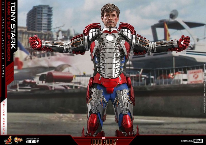 Image du produit Hot Toys Movie Masterpiece 1/6 Tony Stark (Mark V Suit Up Version) Deluxe