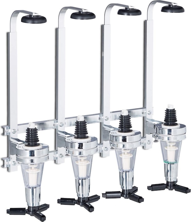 Actual product image Relaxdays Bottle holder and dispenser for wall mounting, set of 2 (Bar spoons + Cocktail stirrers)