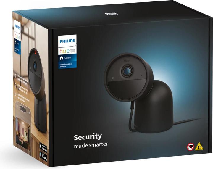 Productafbeelding Philips Hue Hue Secure bedrade camera met standaard (1920 x 1080 Pixels)