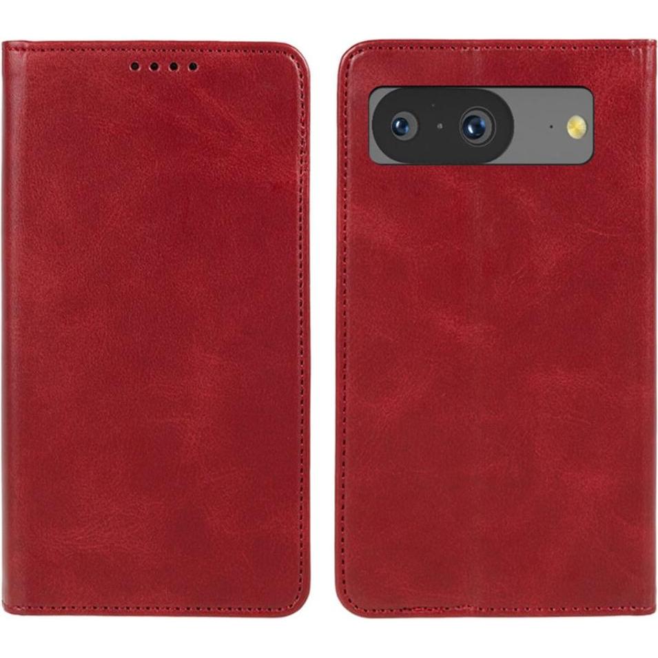 Cover-Discount Google Pixel 8 - Stand Flip Case Hülle rot (Google Pixel 8), Smartphone Hülle, Rot