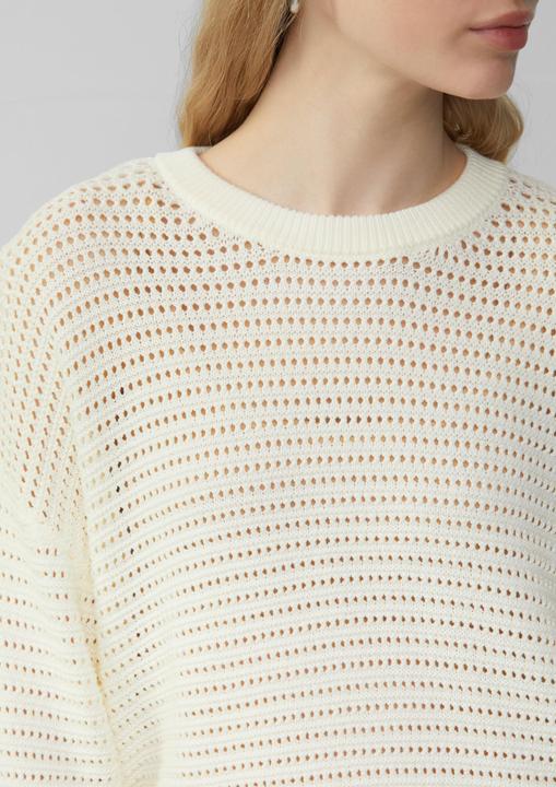 Produktbild S.Oliver Strickpullover Unisex Pullover mit Ajourmuster (S)
