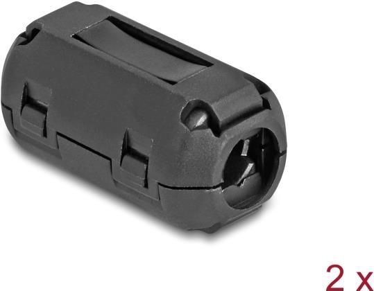 Produktbild Delock Ferritkern / Ferritring für Rundkabel 9 mm 2 Stück sc