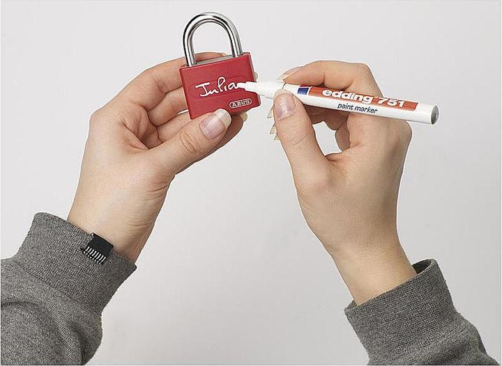 Produktbild Abus Zylindervorhangschloss T65AL/40 gelb gl. Schlosskörperbreite 43 mm Aluminium gleichschliessend