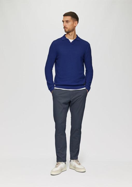 Produktbild S.Oliver Strickpullover Strukturierter Strickpullover mit Polokragen (XL)