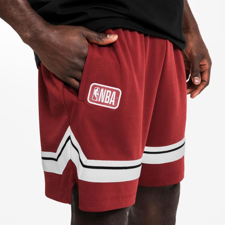 Image du produit Tarmak Short de basketball NBA homme/femme - SH 900 AD Rouge bordeaux (L)