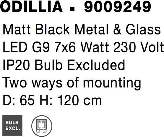 Productafbeelding Nova Luce ODILLIA hanglamp G9 11-voudig zwart 120x65cm dimbaar 9009249 (G9)